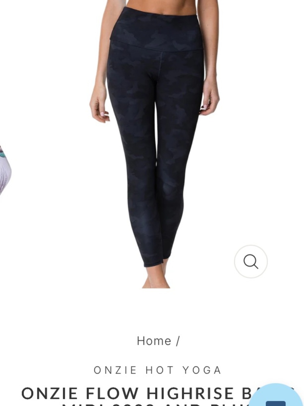 Onzie Black Camo High-Rise Leggings M/L